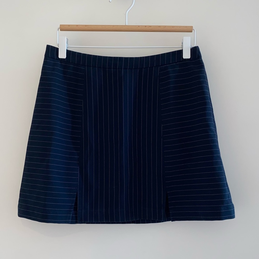 Pinstripe Navy Mini Skirt